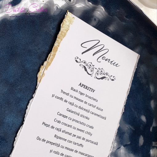 Alternative view of Meniu nunta grafica minimalista