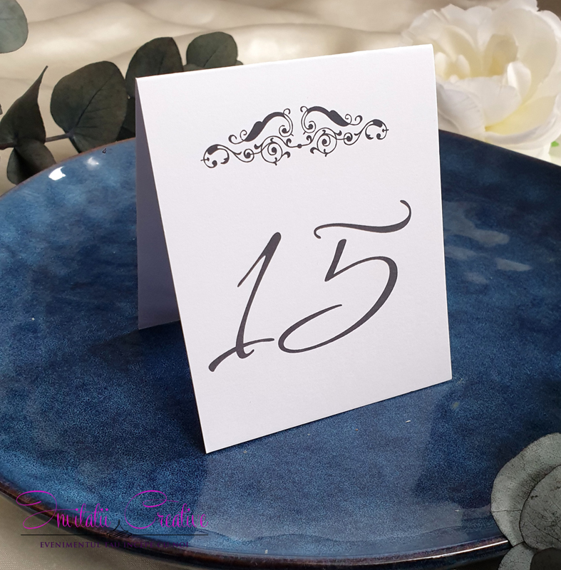 Numar de masa nunta grafica minimalista