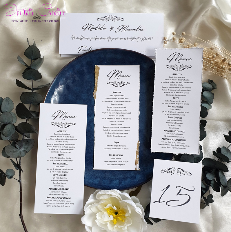 Numar de masa nunta grafica minimalista - imagine 3