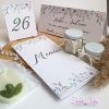 Set tematic floral cu frunze si margarete mov1