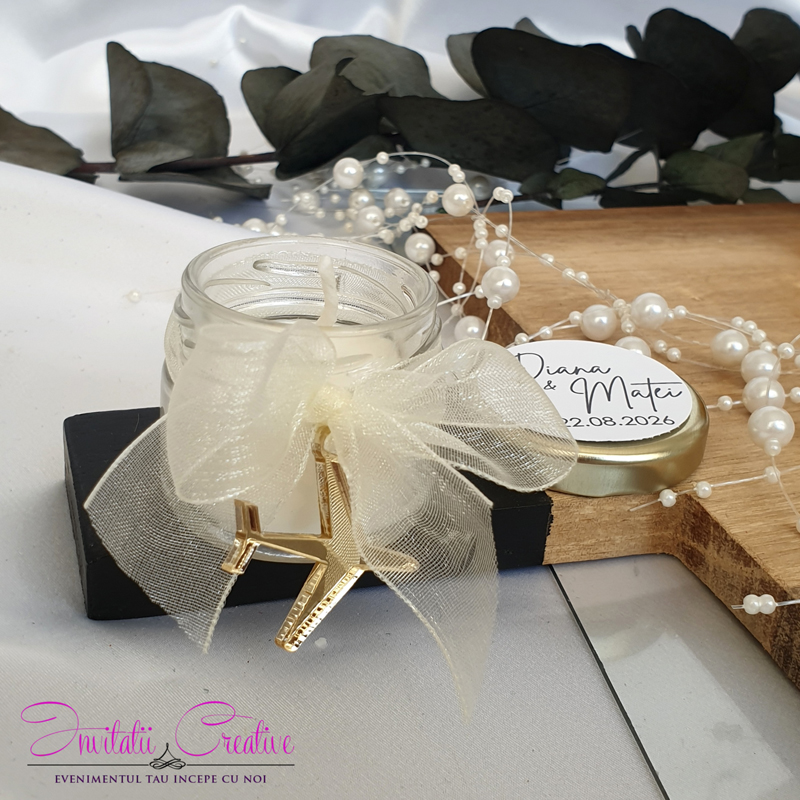 Marturie de nunta lumanare tematica Travel - imagine 10