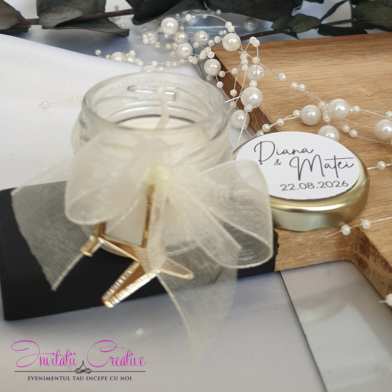 Marturie de nunta lumanare tematica Travel2