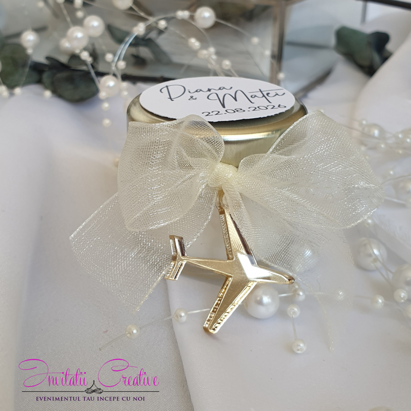 Marturie de nunta lumanare tematica Travel - imagine 9