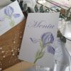 Meniu elegant cu floare de iris