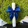 Invitatie de botez cu funda bleumarin eleganta