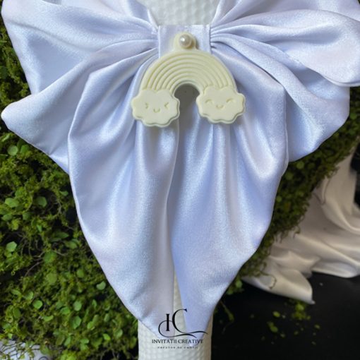 Alternative view of Lumanare de botez White Rainbow