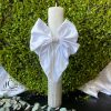 Lumanare pentru cununie religioasa Minimalist Silver White