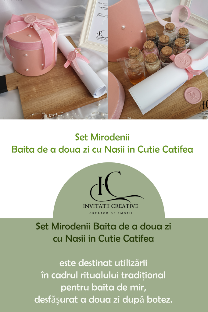 Set mirodenii pentru baita de a doua zi cu nasii catifea