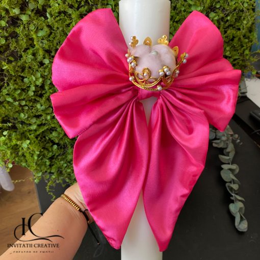 Lumanare de botez pentru fetita Princess Cotton