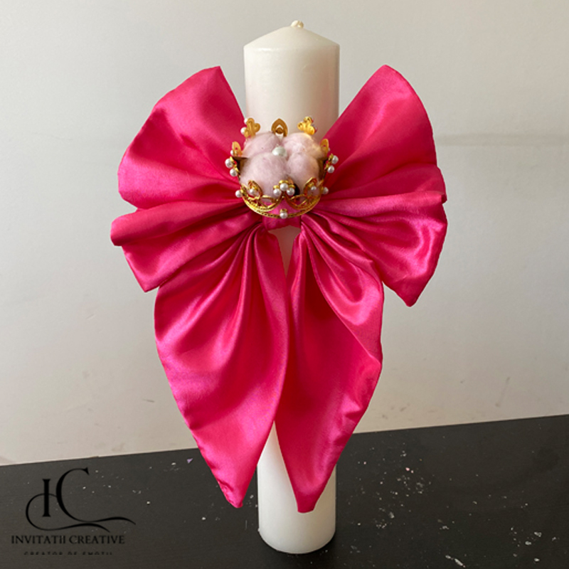 Lumanare de botez pentru fetita Princess Cotton4