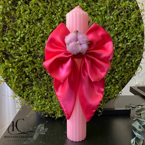 Lumanare de botez pentru fetita Sweet Cotton Pearl