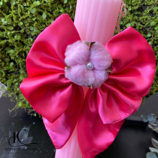 Alternative view of Lumanare de botez pentru fetita Sweet Cotton Pearl