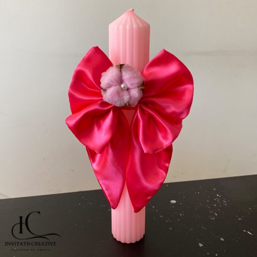 Lumanare de botez pentru fetita Sweet Cotton Pearl2