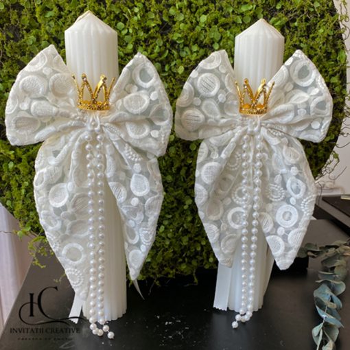 Lumanari cununie nunta Royal Pure Pearls