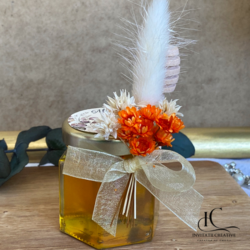 Marturie Borcănel rustic cu miere și pufi tomnatici - imagine 5