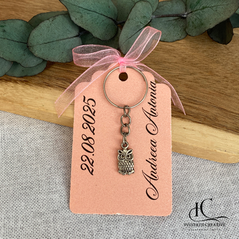 Marturii breloc bufnita inteleapta