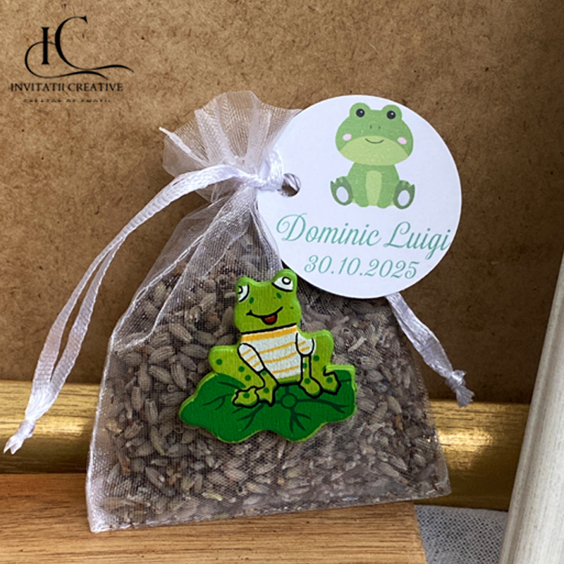 Marturii saculeti cu lavanda cu broscuta