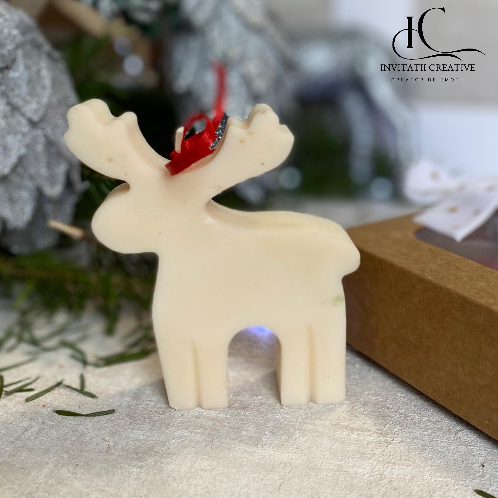 Cadou Sarbatori Lumanare Ceara Soia Parfumata Decorativa Ren - imagine 6