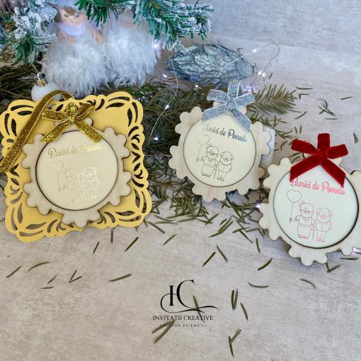 Glob Lemn Fulg Personalizat Bunici de Poveste
