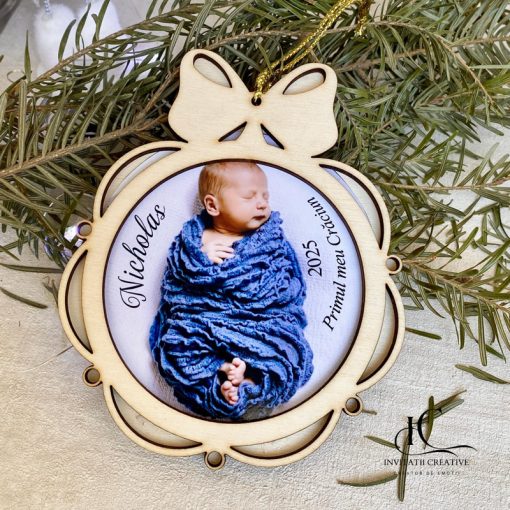Glob Lemn Fundita Personalizat cu Poza Bebe