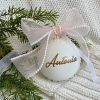 Glob personalizat cu nume si fundita cu perle1
