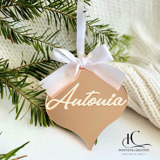 Glob personalizat fetita plexiglas roze3