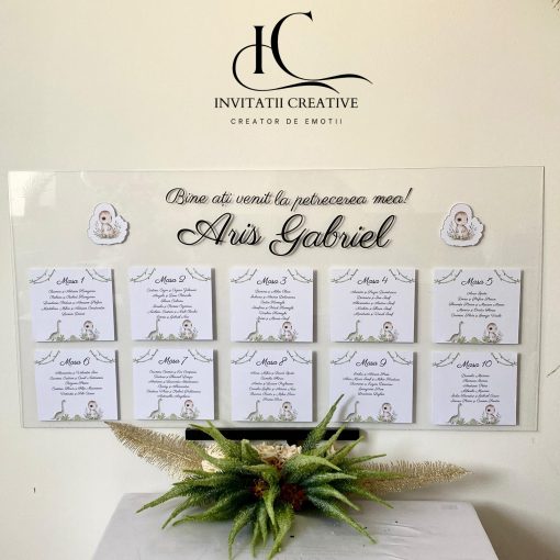 Alternative view of Lista Asezare - Panou Intampinare Botez cu Tematica Dino