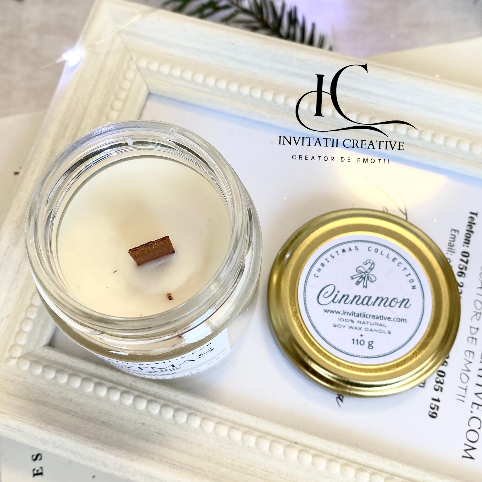 Lumanare Decorativa Cadou Eleganta Parfumata Cinnamon Dream - imagine 5