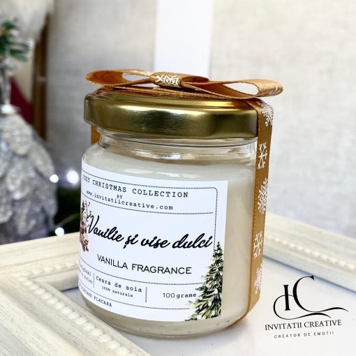 Lumanare Decorativa Cadou Eleganta Vanilie si vise dulci