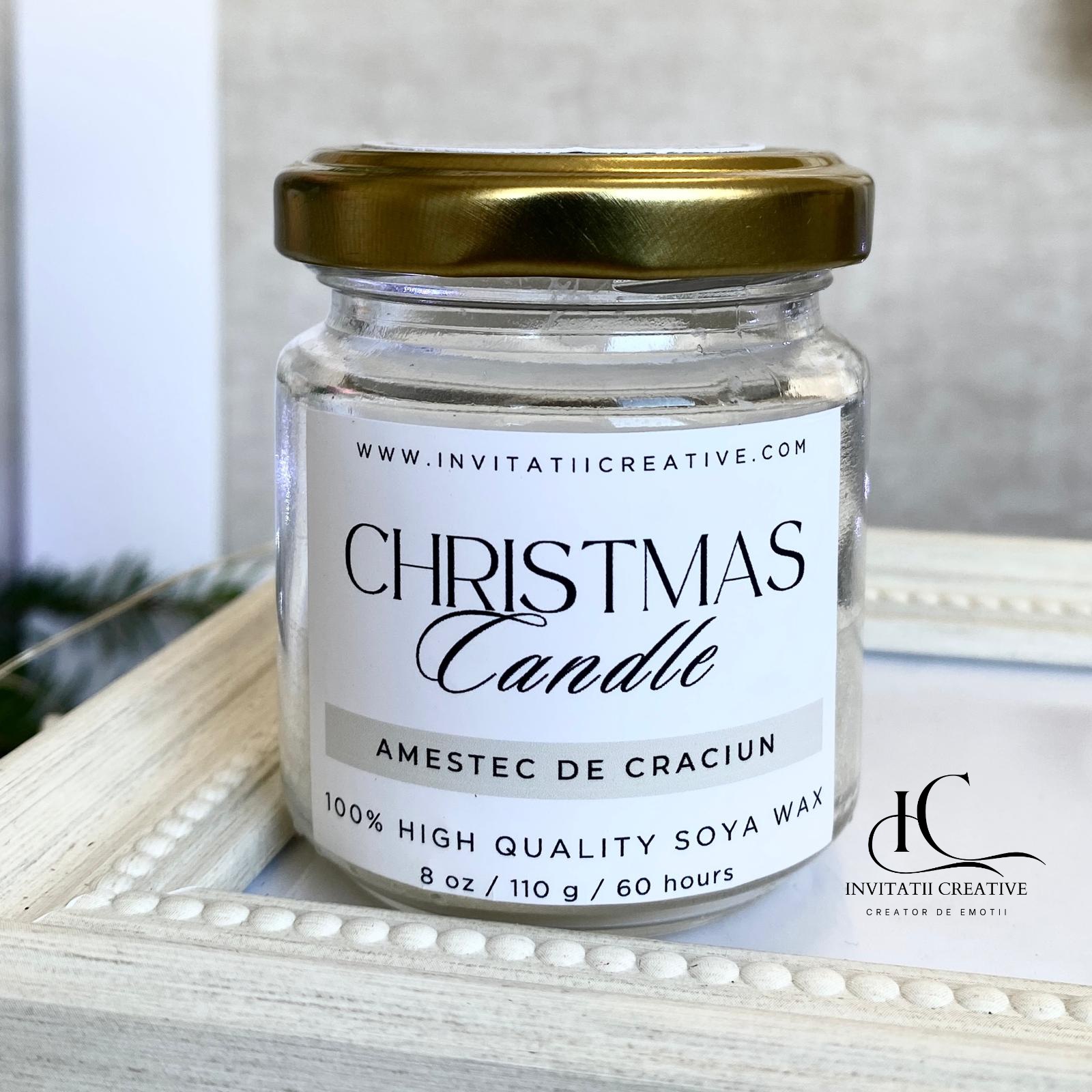 Lumanare Decorativa Parfumata Cadou cu Om de Zapada - imagine 4