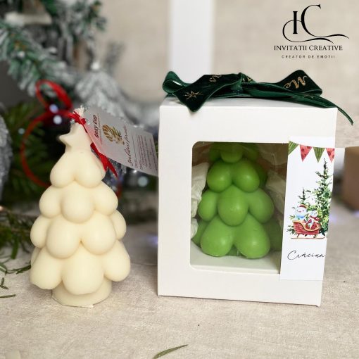 Lumanare Decorativa Parfumata Brad Stilizat Cadou Craciun