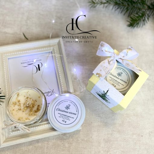 Alternative view of Lumanare Parfumata Cadou Craciun cu Foita Aurie