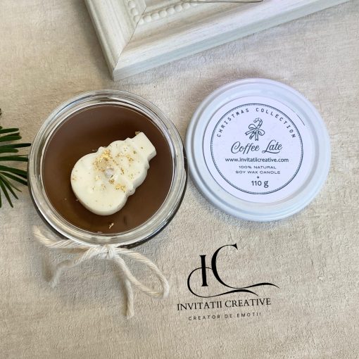 Lumanare Parfumata Caffe Latte cu Om Zapada