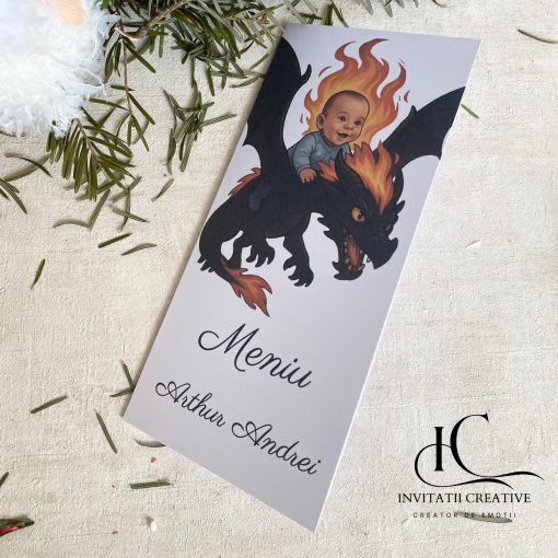 Alternative view of Meniu Botez Haios Baby King Arthur pe Dragon