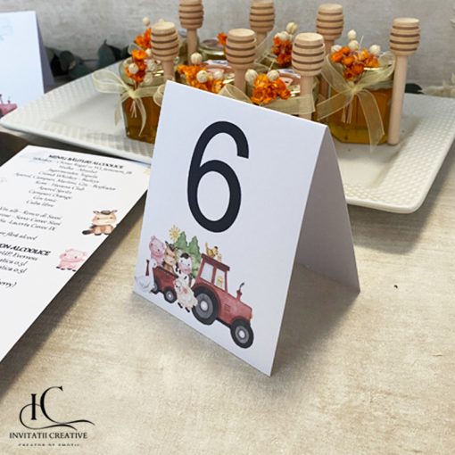 Numar de masa botez Viata la Ferma