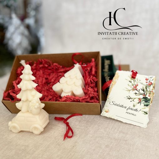 Set Cadou Clienti-Angajati Lumanari Parfumate Decor Craciun