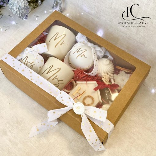 Set Cadou Cuplu Personalizat de Craciun