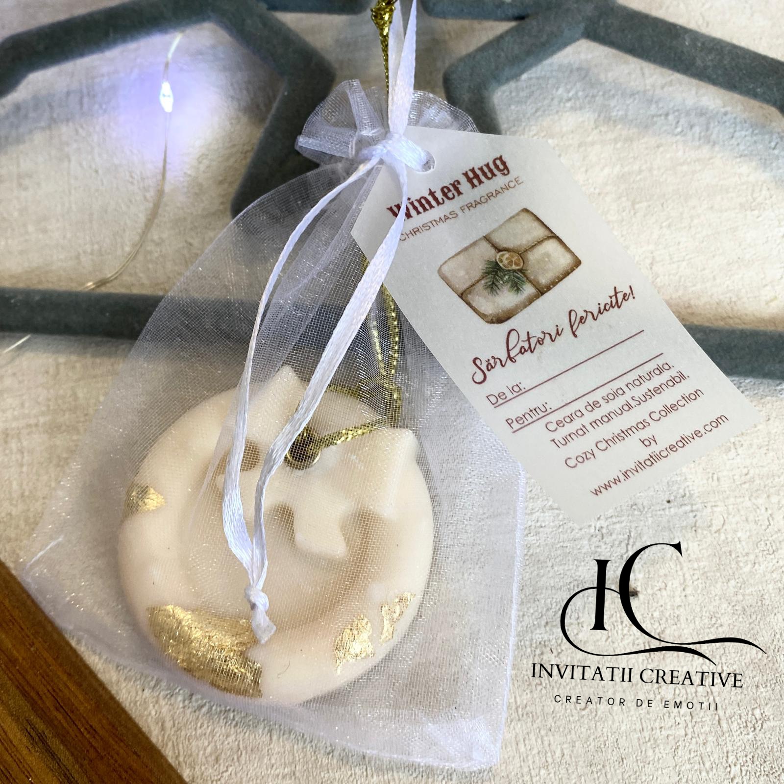 Set Cadou 8 Odorizante Dulap Figurine Festive cu Foita Aurie - imagine 12