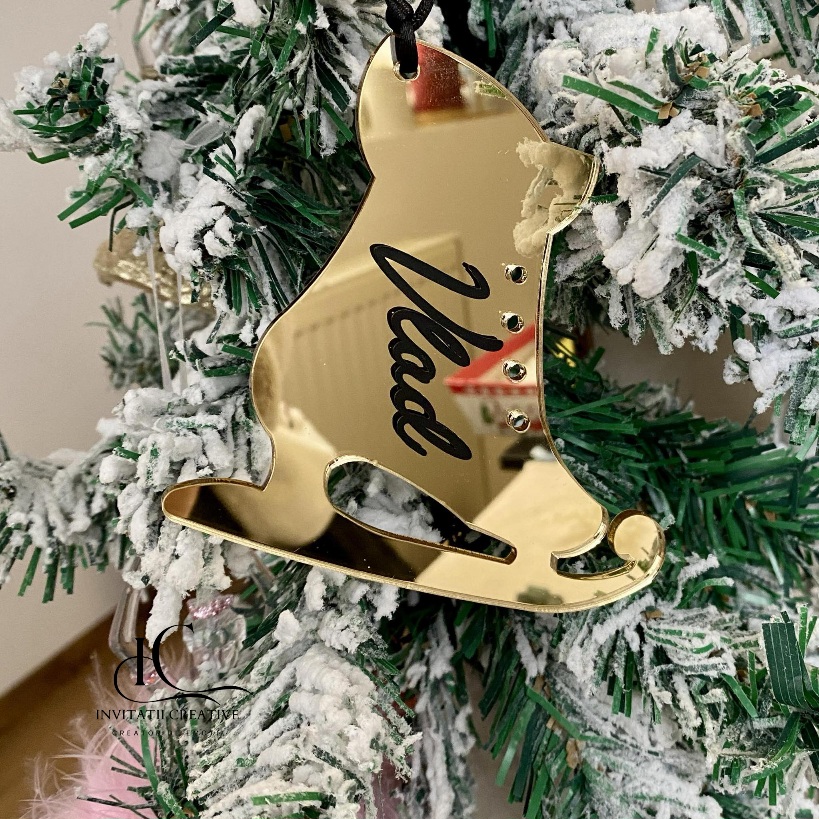 Glob Plexi Auriu Patina Personalizata cu Nume (1)