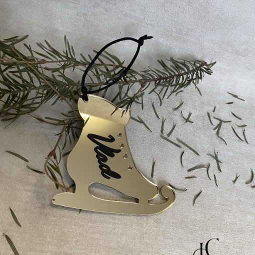 Glob Plexi Auriu Patina Personalizata cu Nume