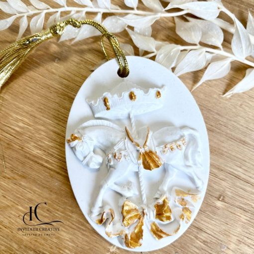 Alternative view of Odorizant Dulap Ceramica Parfumata Calut Carusel cu detalii aurii