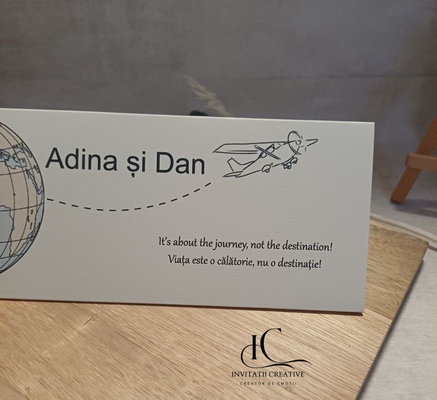 Plic de Bani Nunta Calatorie cu Avionul 1