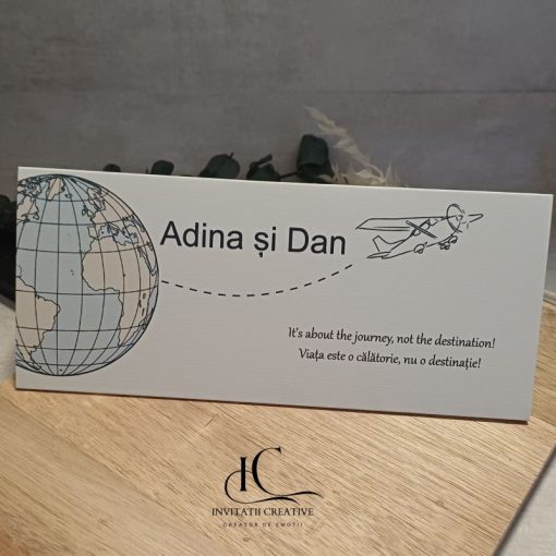 Plic de Bani Nunta Tematica Zbor cu Avionul