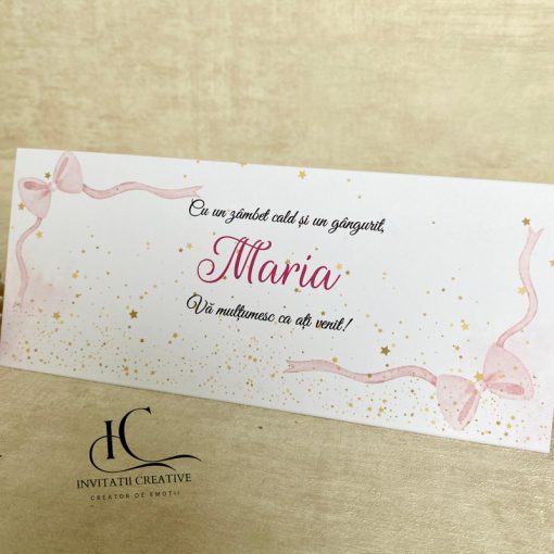 Alternative view of Plic de bani Botez Funde si Fundal Roz-Gold