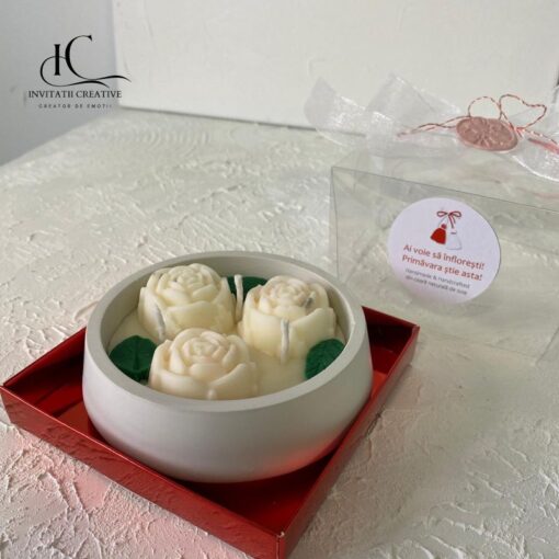 Cadou Deosebit Invatatoare Lumanare Parfumata Rose Bloom