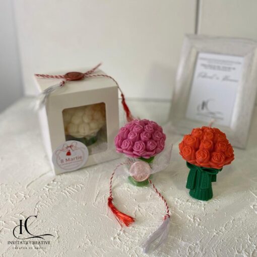 Cadou Mama Lumanare Parfumata Buchet Trandafiri