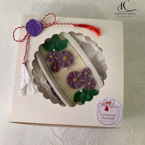 Alternative view of Cadou Lumanare Parfumata Soia cu Decor Primava Flori