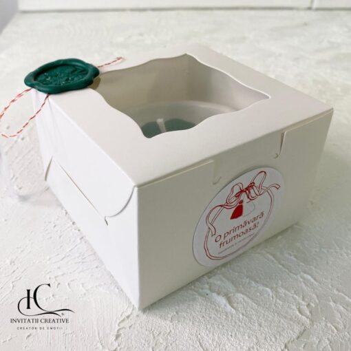 Alternative view of Cadou Martisor Lumanare Parfumata cu Trifoi Norocos