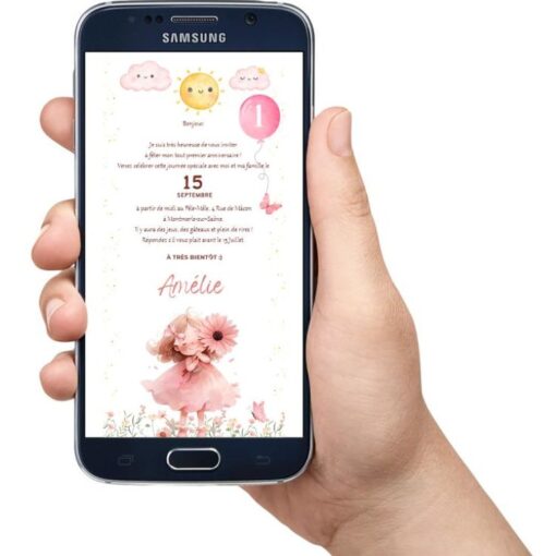 Alternative view of Invitatie Electronica Botez Pretty Little Girl