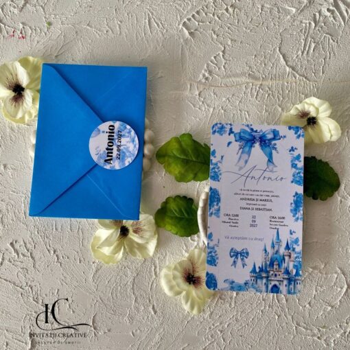 Invitatie de Botez Baiat Dior Vintage Royal Castle